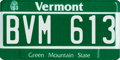 VT license plate BVM613