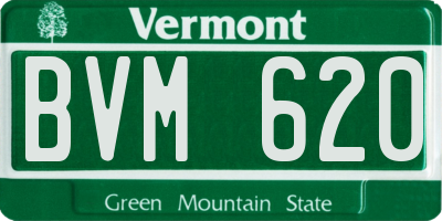VT license plate BVM620