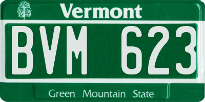VT license plate BVM623