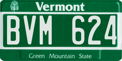 VT license plate BVM624