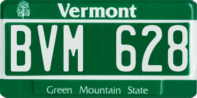 VT license plate BVM628