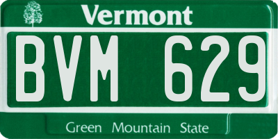 VT license plate BVM629