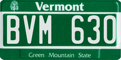 VT license plate BVM630