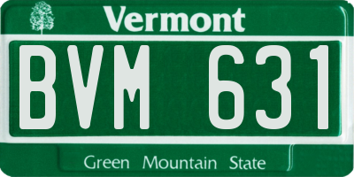 VT license plate BVM631