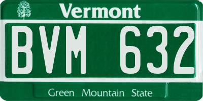 VT license plate BVM632