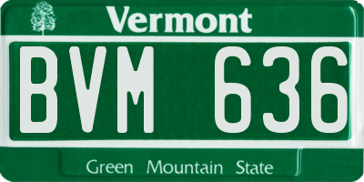 VT license plate BVM636