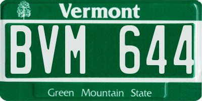 VT license plate BVM644