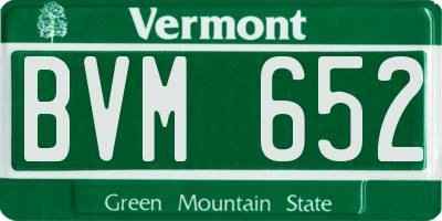 VT license plate BVM652