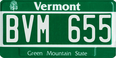 VT license plate BVM655