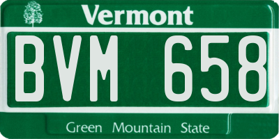 VT license plate BVM658