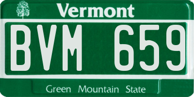 VT license plate BVM659