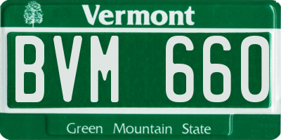 VT license plate BVM660