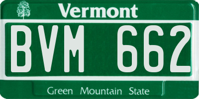 VT license plate BVM662
