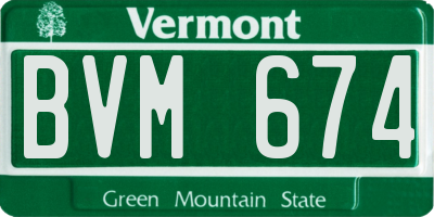 VT license plate BVM674