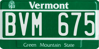 VT license plate BVM675