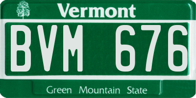 VT license plate BVM676