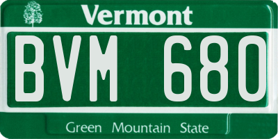 VT license plate BVM680