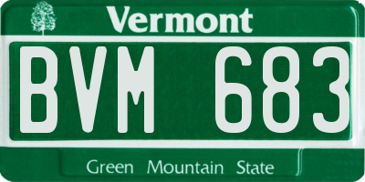 VT license plate BVM683