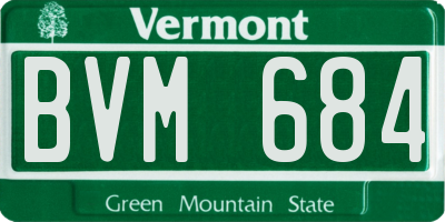 VT license plate BVM684