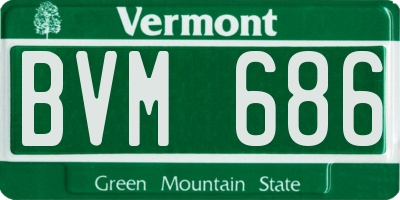 VT license plate BVM686