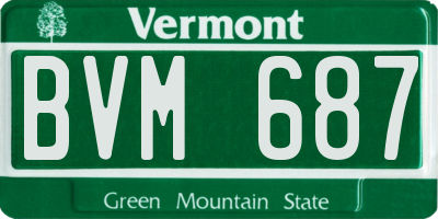 VT license plate BVM687