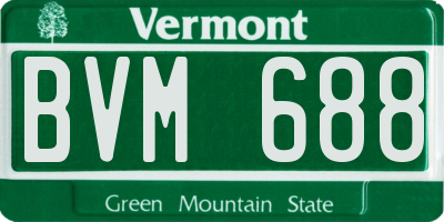 VT license plate BVM688