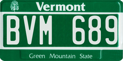 VT license plate BVM689