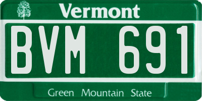 VT license plate BVM691