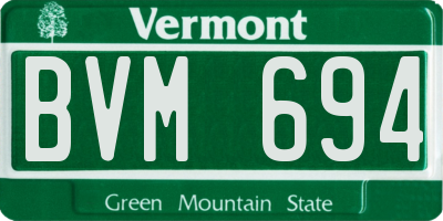 VT license plate BVM694