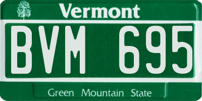 VT license plate BVM695