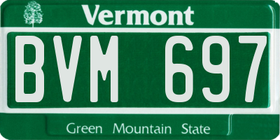 VT license plate BVM697