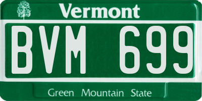 VT license plate BVM699
