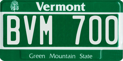 VT license plate BVM700