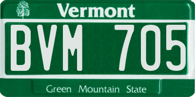 VT license plate BVM705