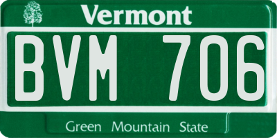 VT license plate BVM706