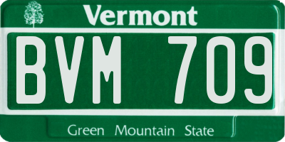 VT license plate BVM709