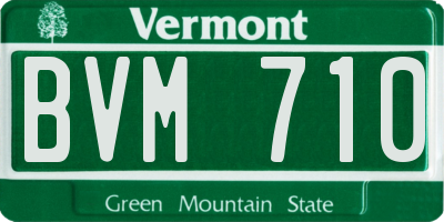 VT license plate BVM710