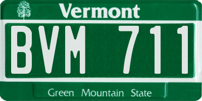 VT license plate BVM711