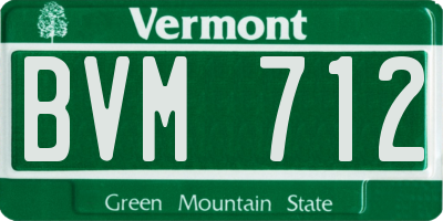 VT license plate BVM712