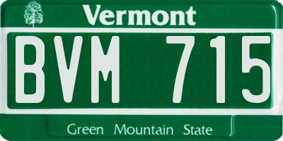 VT license plate BVM715