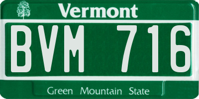 VT license plate BVM716