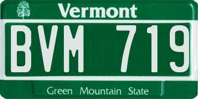 VT license plate BVM719