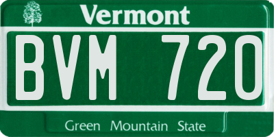 VT license plate BVM720