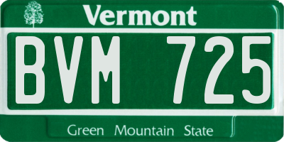 VT license plate BVM725