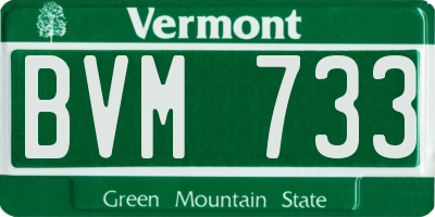 VT license plate BVM733