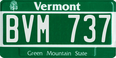 VT license plate BVM737