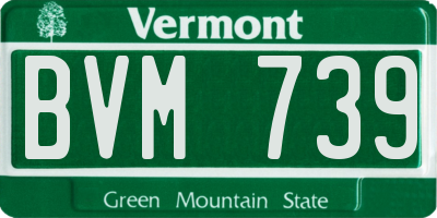 VT license plate BVM739