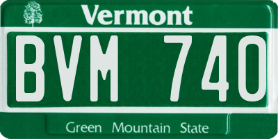 VT license plate BVM740