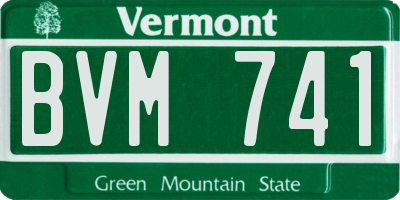 VT license plate BVM741