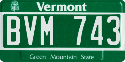 VT license plate BVM743